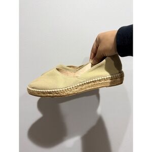 VISCATA Handmade in Spain Rascassa Flat Canvas Espadrilles Nude Beige Y